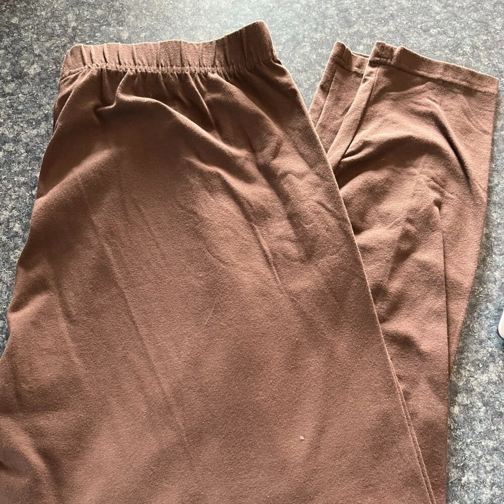St. John's Bay brown elastic waist stretchy pants -3X